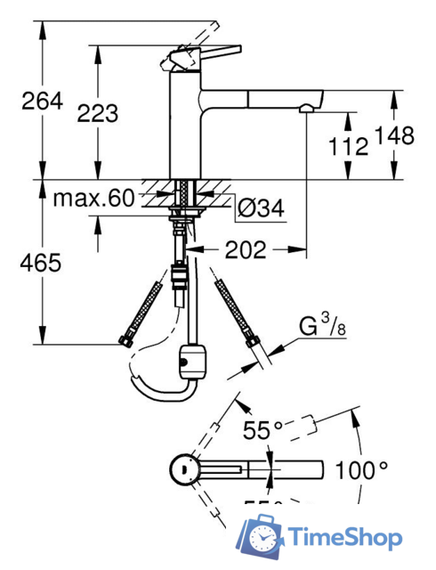 Смеситель Grohe Concetto (хром) [31129001] - Изображение №2 — Интернет-магазин Time-Shop