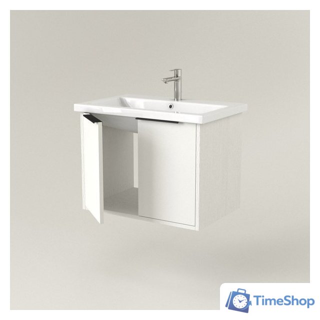  Дабер Тумба под умывальник 018 60 Т18.6.0.5Ч (белый древесный/ручка черная) - Изображение №2 — Интернет-магазин Time-Shop