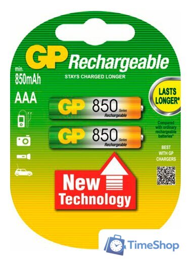 Аккумулятор GP AAA 850mAh 2 шт. [85AAAHC] - Изображение №1 — Интернет-магазин Time-Shop