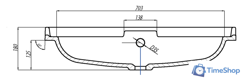 Умывальник Акватон Фабиа 80 80x45 - Изображение №3 — Интернет-магазин Time-Shop