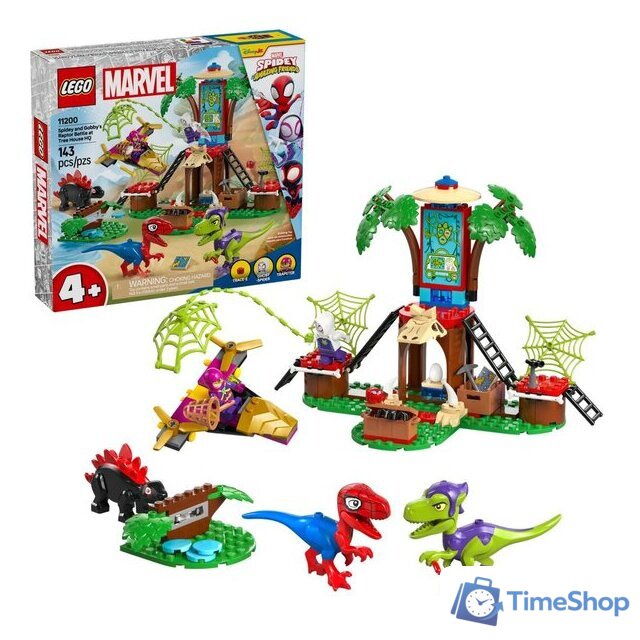Конструктор LEGO Marvel Битва динозавров Спайди и Гобби возле домика на дереве (11200) - Изображение №9 — Интернет-магазин Time-Shop