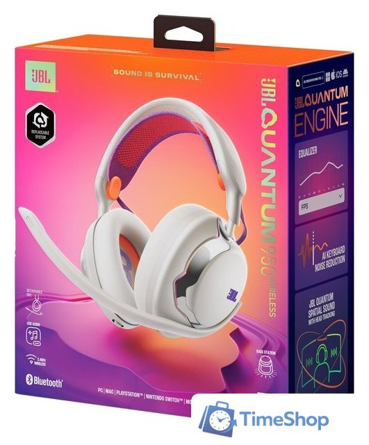 Наушники JBL Quantum 950 (белый) - Изображение №13 — Интернет-магазин Time-Shop