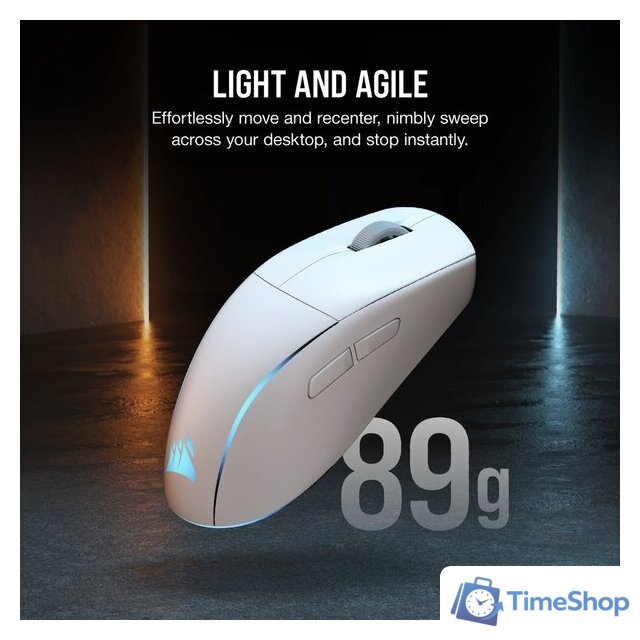 Игровая мышь Corsair M75 Wireless RGB White - Изображение №6 — Интернет-магазин Time-Shop