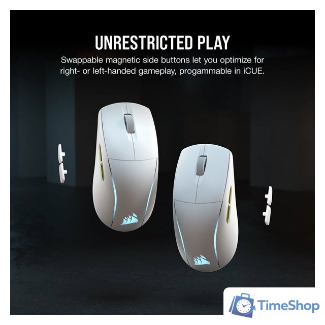 Игровая мышь Corsair M75 Wireless RGB White - Изображение №4 — Интернет-магазин Time-Shop