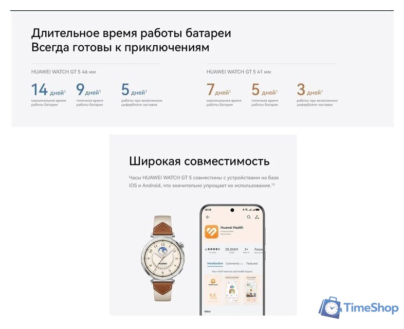 Умные часы Huawei Watch GT 5 46 мм (синий) - Изображение №17 — Интернет-магазин Time-Shop