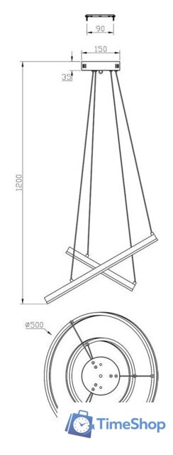 Подвесная люстра Escada Void 10254/2LED (Gold APP) - Изображение №6 — Интернет-магазин Time-Shop
