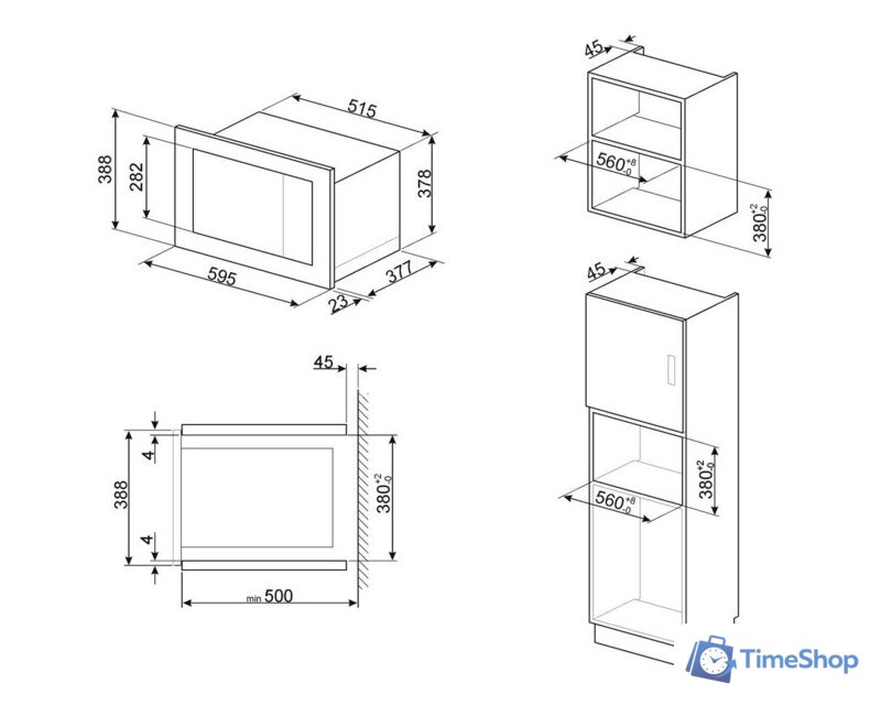 Микроволновая печь Smeg FMI125G - Изображение №2 — Интернет-магазин Time-Shop