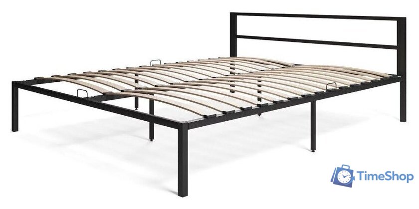 Кровать Князев Мебель Берта 160x200 БА.160.200.Ч (черный муар) - Изображение №1 — Интернет-магазин Time-Shop