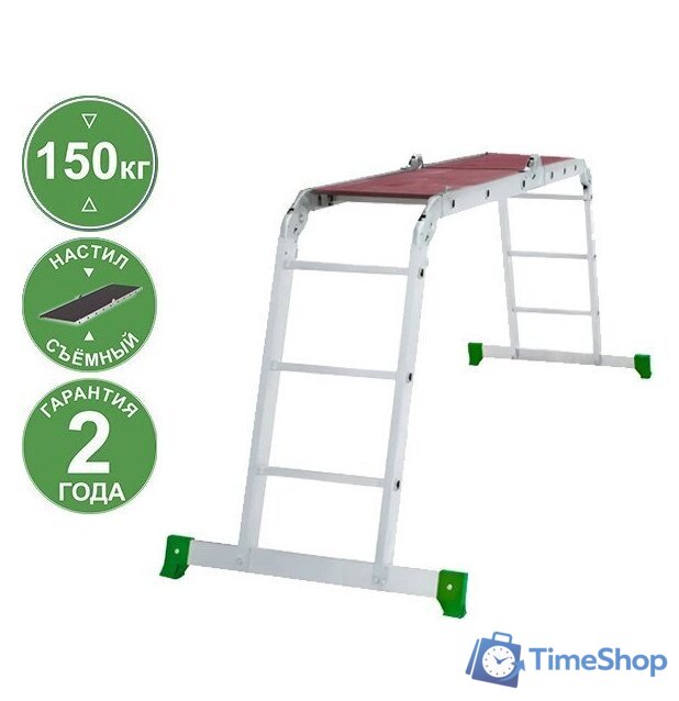 Лестница-трансформер Новая высота NV 233 трансформер с помостом 4x3 ступени - Изображение №1 — Интернет-магазин Time-Shop