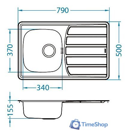 Кухонная мойка Alveus Zoom 20 - Изображение №3 — Интернет-магазин Time-Shop