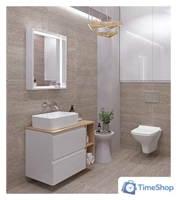  Cersanit Тумба Moduo 80 SZ-MOD80-BL/Wh под умывальник - Изображение №3 — Интернет-магазин Time-Shop