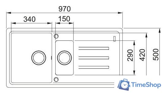 Кухонная мойка Franke Malta MLG 651-97 114.0700.140 (бежевый) - Изображение №2 — Интернет-магазин Time-Shop