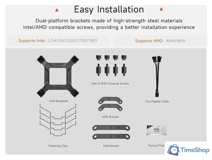 Кулер для процессора PCCooler RT620 ARGB (черный) - Изображение №8 — Интернет-магазин Time-Shop