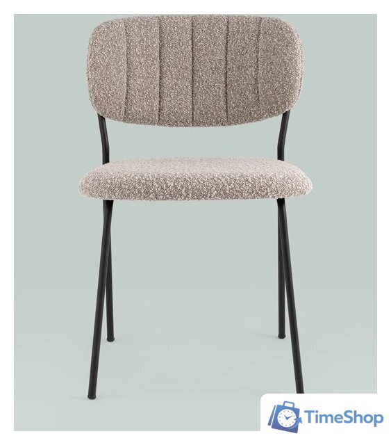 Стул Stool Group Кэрол без подлокотников FDC9003 DC2635-4A grey (букле серый/черные ножки) - Изображение №2 — Интернет-магазин Time-Shop