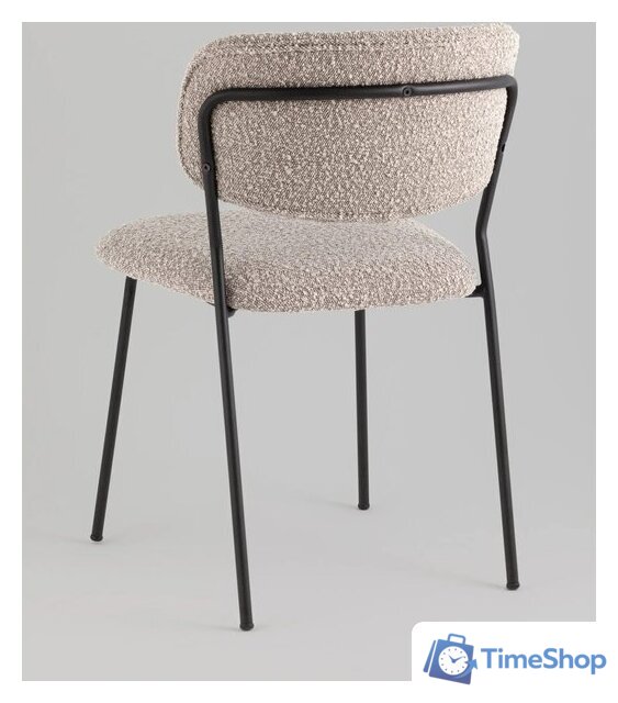 Стул Stool Group Кэрол без подлокотников FDC9003 DC2635-4A grey (букле серый/черные ножки) - Изображение №4 — Интернет-магазин Time-Shop