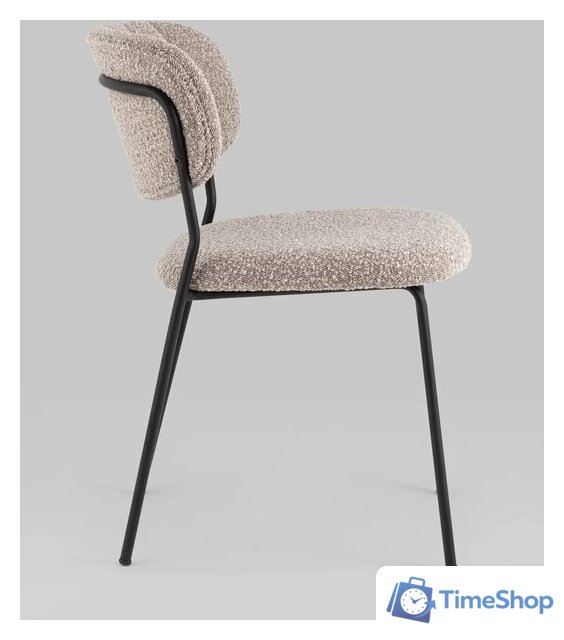 Стул Stool Group Кэрол без подлокотников FDC9003 DC2635-4A grey (букле серый/черные ножки) - Изображение №3 — Интернет-магазин Time-Shop