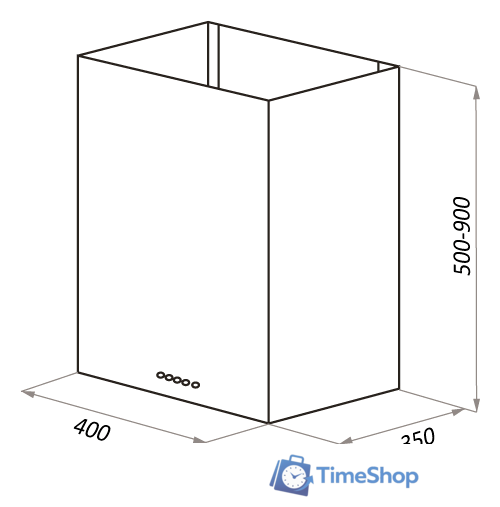 Кухонная вытяжка HOMSair Phlox Push 40 (белый) - Изображение №2 — Интернет-магазин Time-Shop
