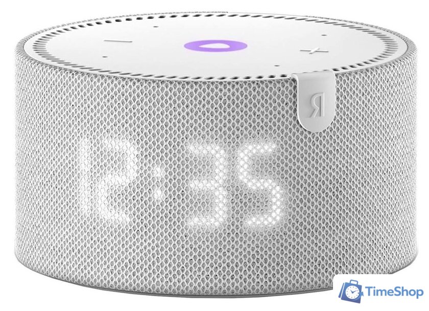 Умная колонка Яндекс Станция Мини 2 с часами (серый опал) - Изображение №1 — Интернет-магазин Time-Shop