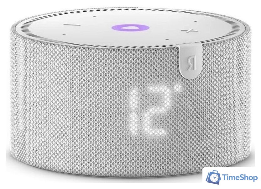 Умная колонка Яндекс Станция Мини 2 с часами (серый опал) - Изображение №5 — Интернет-магазин Time-Shop