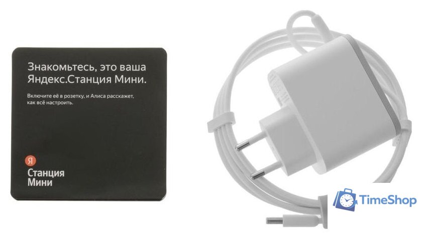 Умная колонка Яндекс Станция Мини 2 с часами (серый опал) - Изображение №9 — Интернет-магазин Time-Shop