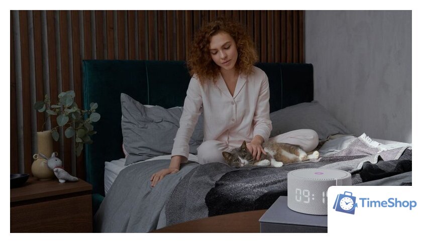 Умная колонка Яндекс Станция Мини 2 с часами (серый опал) - Изображение №11 — Интернет-магазин Time-Shop