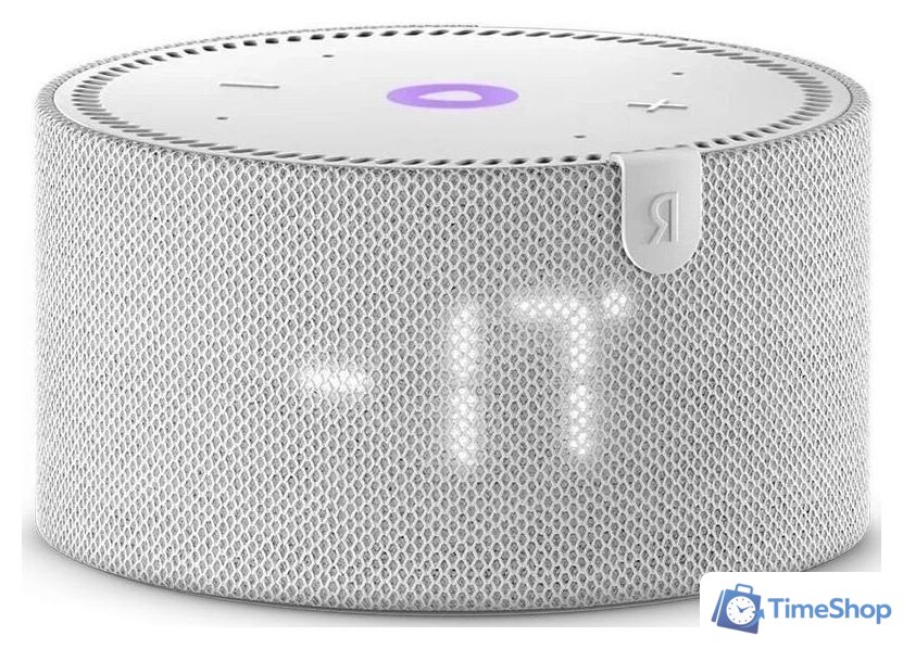 Умная колонка Яндекс Станция Мини 2 с часами (серый опал) - Изображение №4 — Интернет-магазин Time-Shop