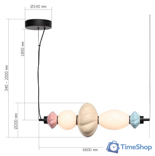 Припотолочная люстра ST Luce SL6134.423.01 - Изображение №4 — Интернет-магазин Time-Shop