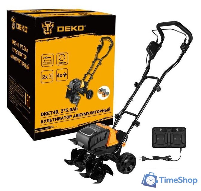 Мотокультиватор аккумуляторный Deko DKET40 085-2023 (с 2-мя АКБ) - Изображение №1 — Интернет-магазин Time-Shop