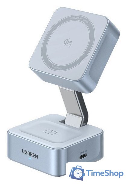Беспроводное зарядное Ugreen MagFlow 2-in-1 W752 55960 (голубой) - Изображение №1 — Интернет-магазин Time-Shop