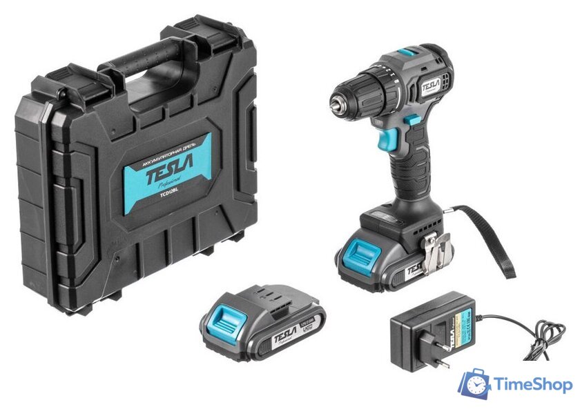 Дрель-шуруповерт Tesla TCD12BL 834528 (с 2-мя АКБ, кейс) - Изображение №11 — Интернет-магазин Time-Shop