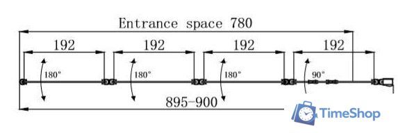 Стеклянная шторка для ванны Ambassador Bath Screens 16041110R 90 - Изображение №6 — Интернет-магазин Time-Shop