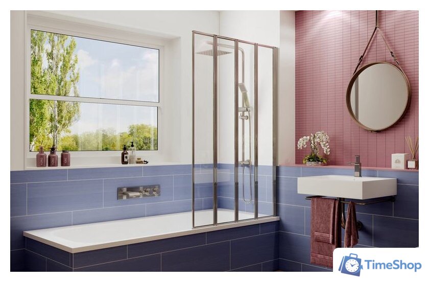 Стеклянная шторка для ванны Ambassador Bath Screens 16041110R 90 - Изображение №2 — Интернет-магазин Time-Shop