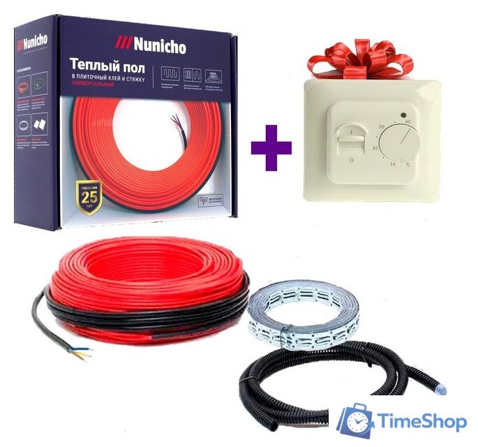 Нагревательный кабель Nunicho Etalon SHS 400Вт с терморегулятором RТС 70.26 (20м) - Изображение №1 — Интернет-магазин Time-Shop