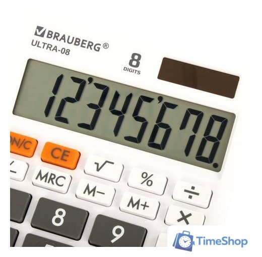 Бухгалтерский калькулятор BRAUBERG Ultra-08-WT 250512 (белый) - Изображение №7 — Интернет-магазин Time-Shop