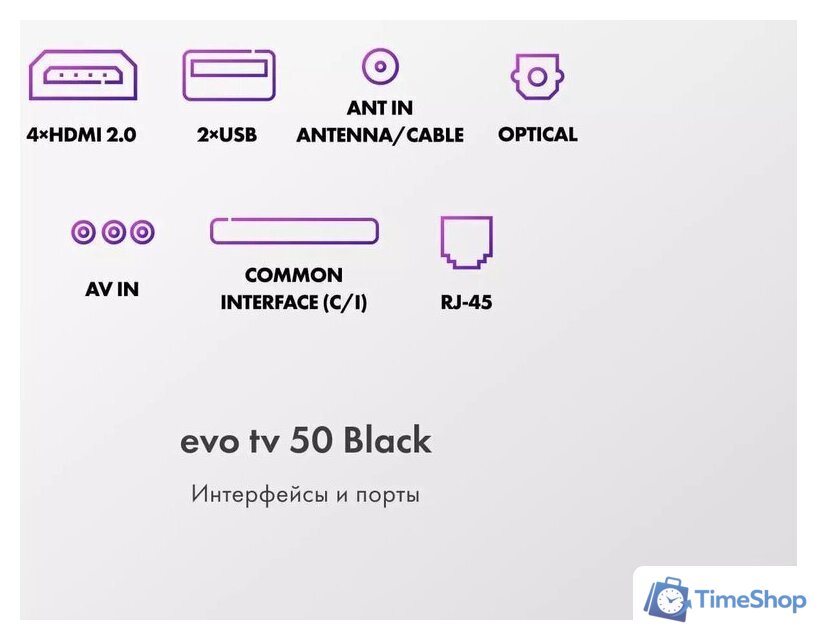 Телевизор Evo TV 50 Black TD0051753RU - Изображение №4 — Интернет-магазин Time-Shop