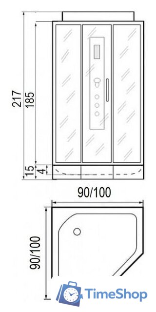 Душевая кабина River Penta 90 - Изображение №3 — Интернет-магазин Time-Shop