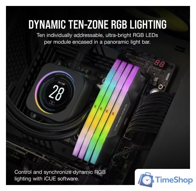 Оперативная память Corsair Vengeance RGB 2x16ГБ DDR5 5600 МГц CMH32GX5M2B5600C40K - Изображение №11 — Интернет-магазин Time-Shop