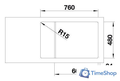 Кухонная мойка Blanco Lemis XL 6 S-IF Compact 525110 (серебристый) - Изображение №4 — Интернет-магазин Time-Shop