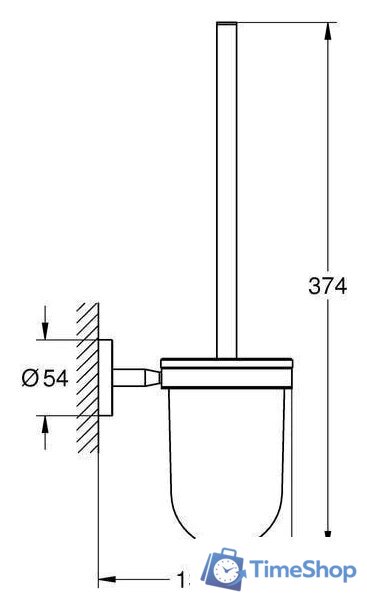 Ершик для унитаза Grohe BauCosmopolitan 40463001 - Изображение №2 — Интернет-магазин Time-Shop
