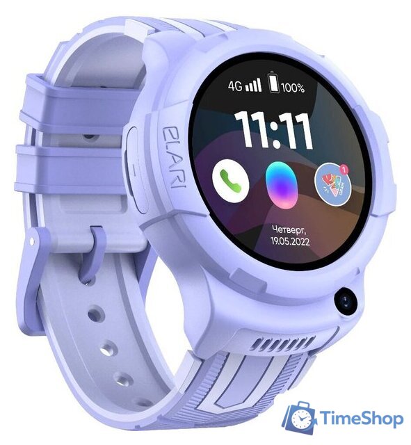 Детские умные часы Elari KidPhone 4G Wink (сиреневый) - Изображение №1 — Интернет-магазин Time-Shop