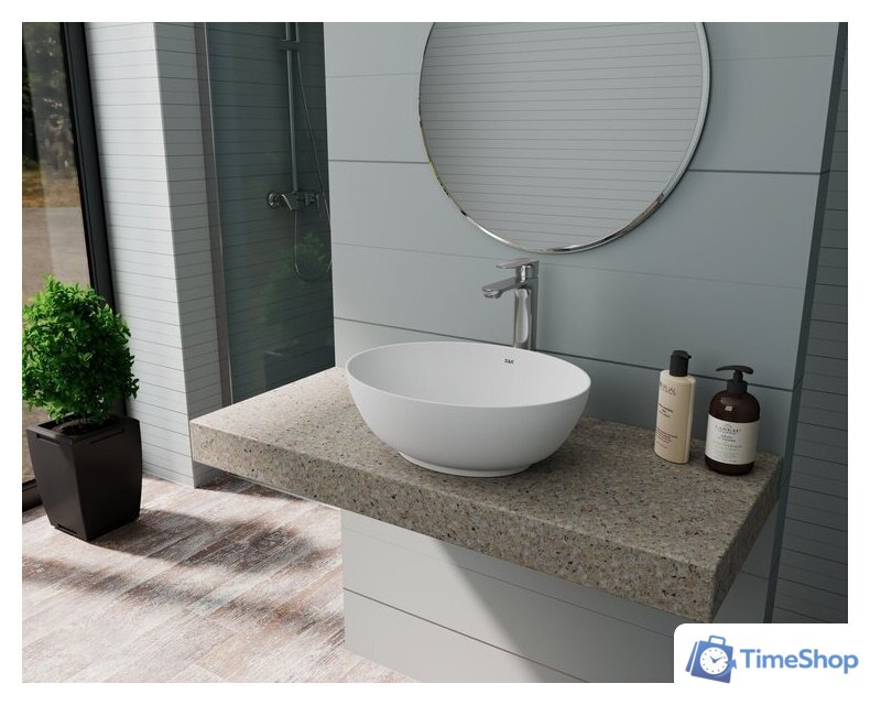 Умывальник D&K Matrix DT1390708 (белый матовый) - Изображение №4 — Интернет-магазин Time-Shop