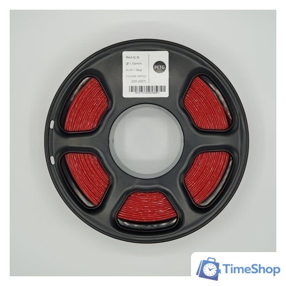 Пластик Mitek PETG (1.75мм, 1кг, красный прозрачный) - Изображение №3 — Интернет-магазин Time-Shop