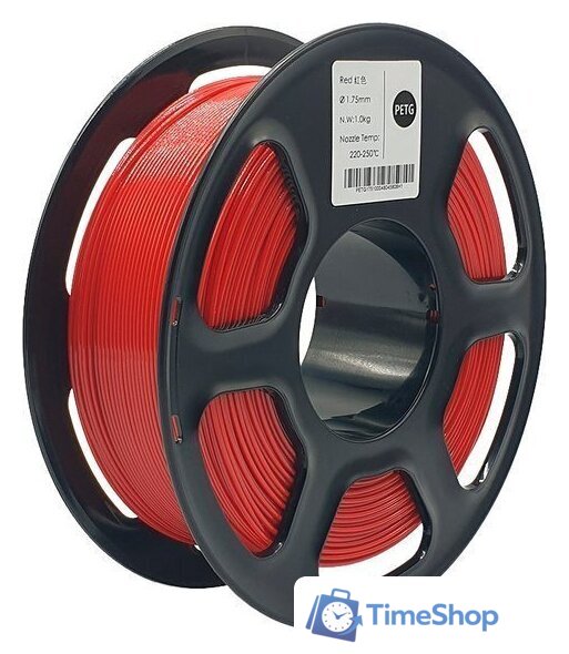 Пластик Mitek PETG (1.75мм, 1кг, красный прозрачный) - Изображение №1 — Интернет-магазин Time-Shop