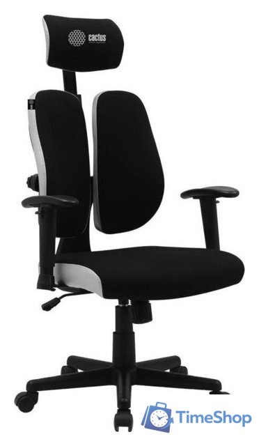 Офисное кресло CACTUS CS-CHR-MC03-BKGY (черный/серый) - Изображение №6 — Интернет-магазин Time-Shop