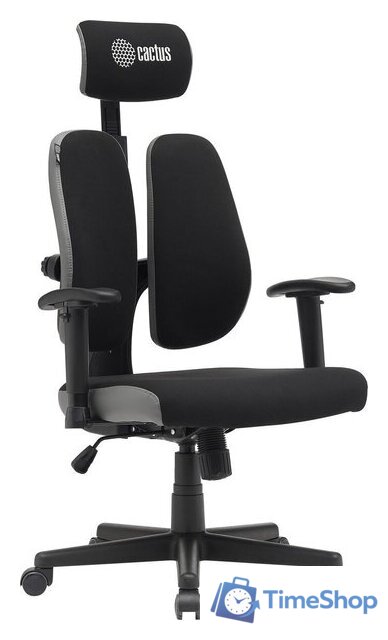 Офисное кресло CACTUS CS-CHR-MC03-BKGY (черный/серый) - Изображение №1 — Интернет-магазин Time-Shop