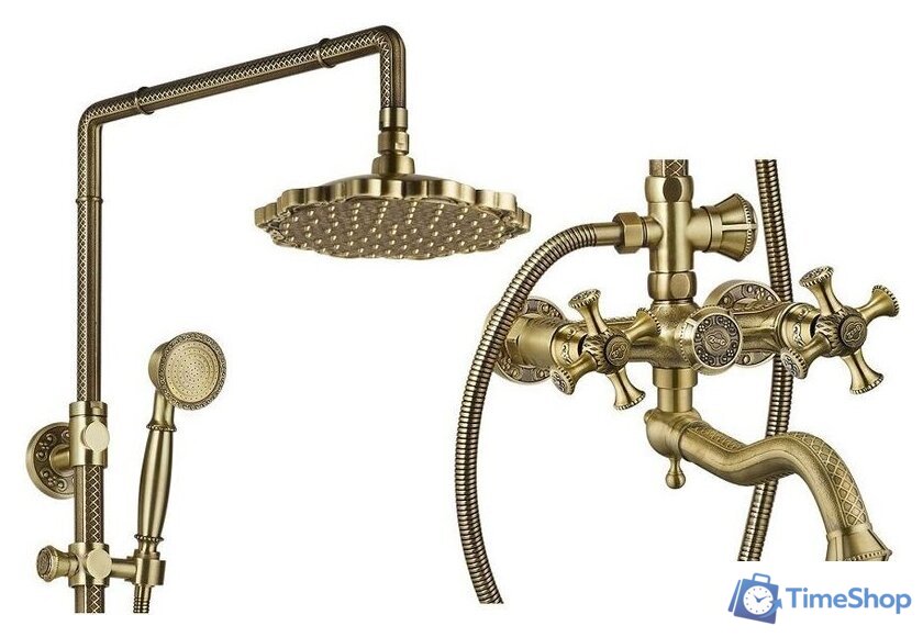 Душевая система  ZorG A 7002DS-BR (античная бронза) - Изображение №2 — Интернет-магазин Time-Shop