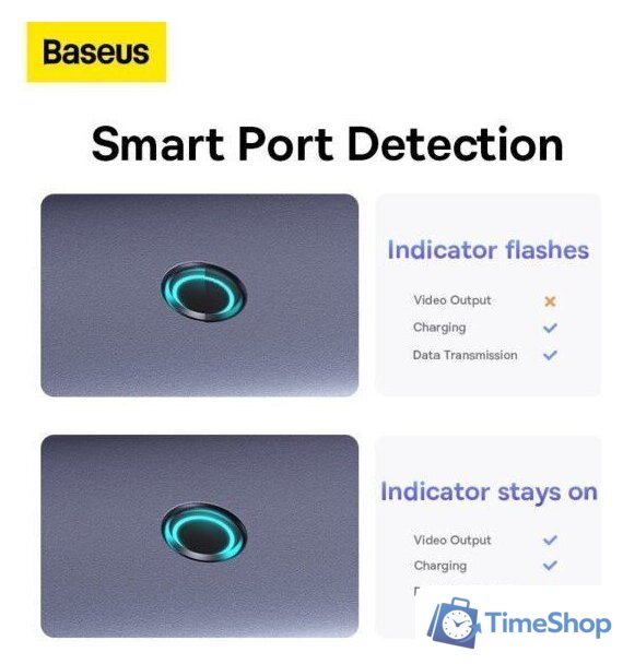 Док-станция Baseus UltraJoy Series 6-Port Hub Docking Station B00052802811-00 - Изображение №7 — Интернет-магазин Time-Shop