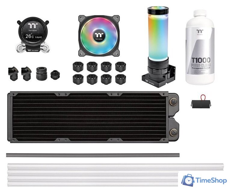 Система жидкостного охлаждения для процессора Thermaltake Pacific CLM360 Ultra Hard Tube Liquid Cooling Kit CL-W335-CU12SW-A - Изображение №1 — Интернет-магазин Time-Shop