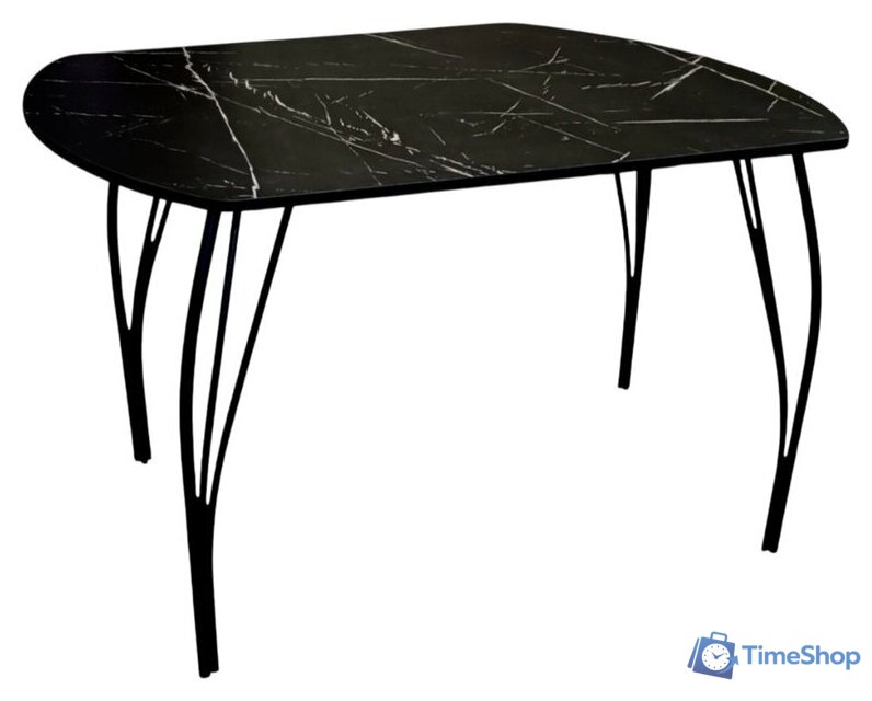 Кухонный стол Arvento Флок 3 европейский 110х70 (мрамор неро маркина) - Изображение №1 — Интернет-магазин Time-Shop