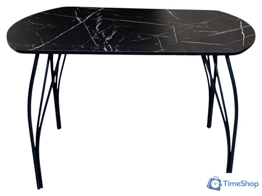 Кухонный стол Arvento Флок 3 европейский 110х70 (мрамор неро маркина) - Изображение №2 — Интернет-магазин Time-Shop